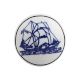 Blue Yatch Ceramic Floral Drawer Knob